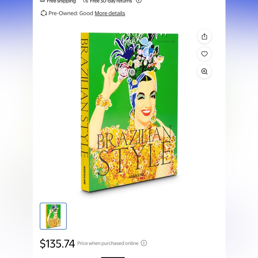 Assouline Brazilian Style Book with Green and Yellow Cover